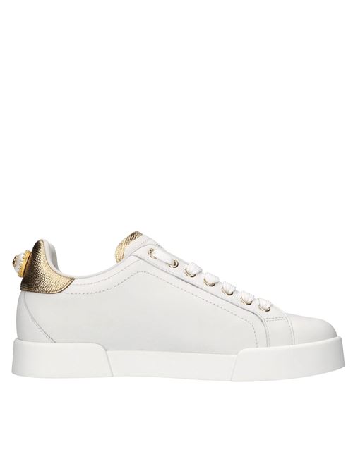 Sneakers Portofino Light in pelle DOLCE&GABBANA | CK1602 AN298 8B996BIANCO-ORO